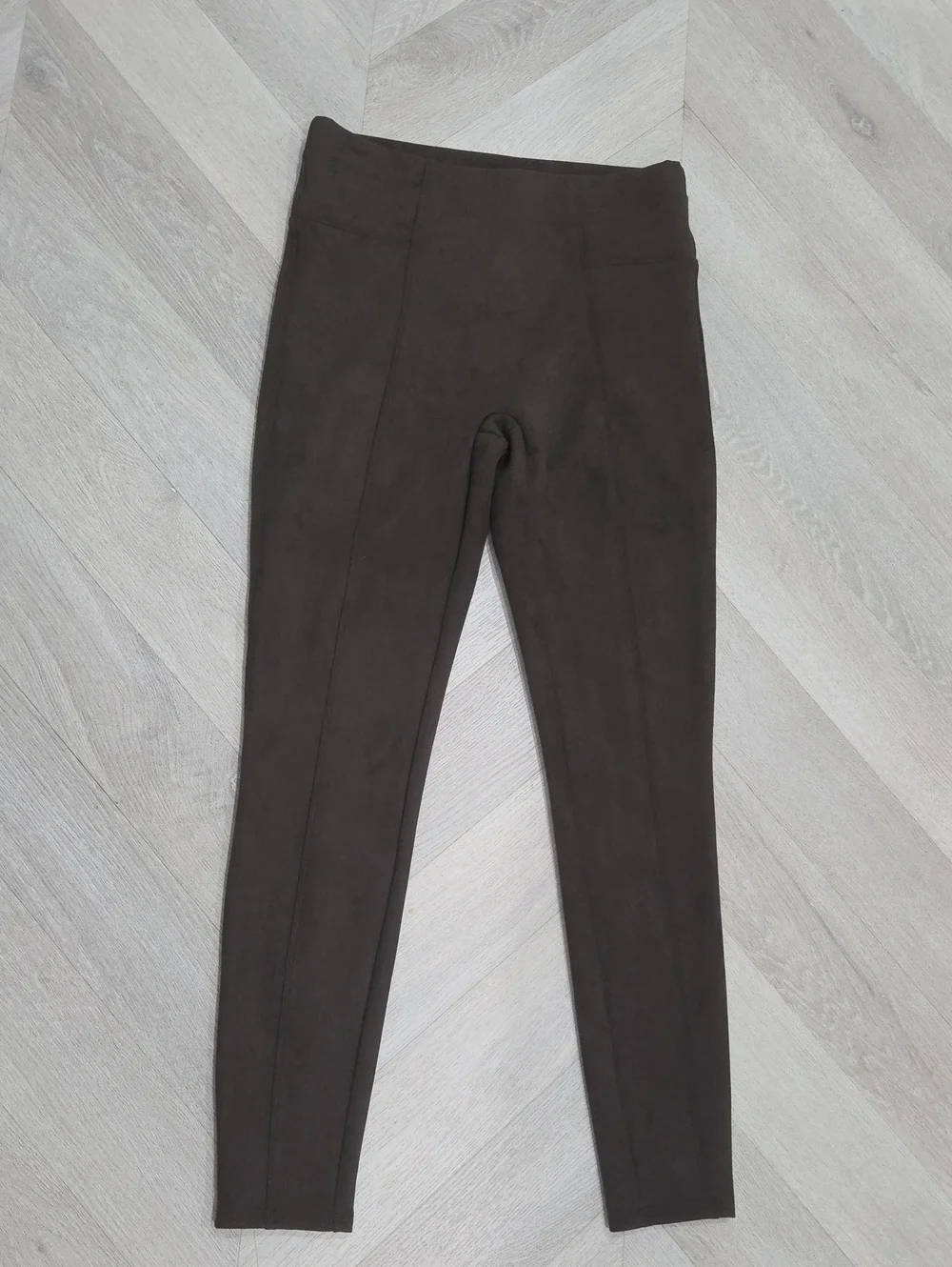 SPANX Faux Suede High Waisted Leggings Rich Caramel Brown Med 20322R